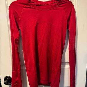 lululemon Swiftly Tech Hip Length Red Long Sleeve Tee 6